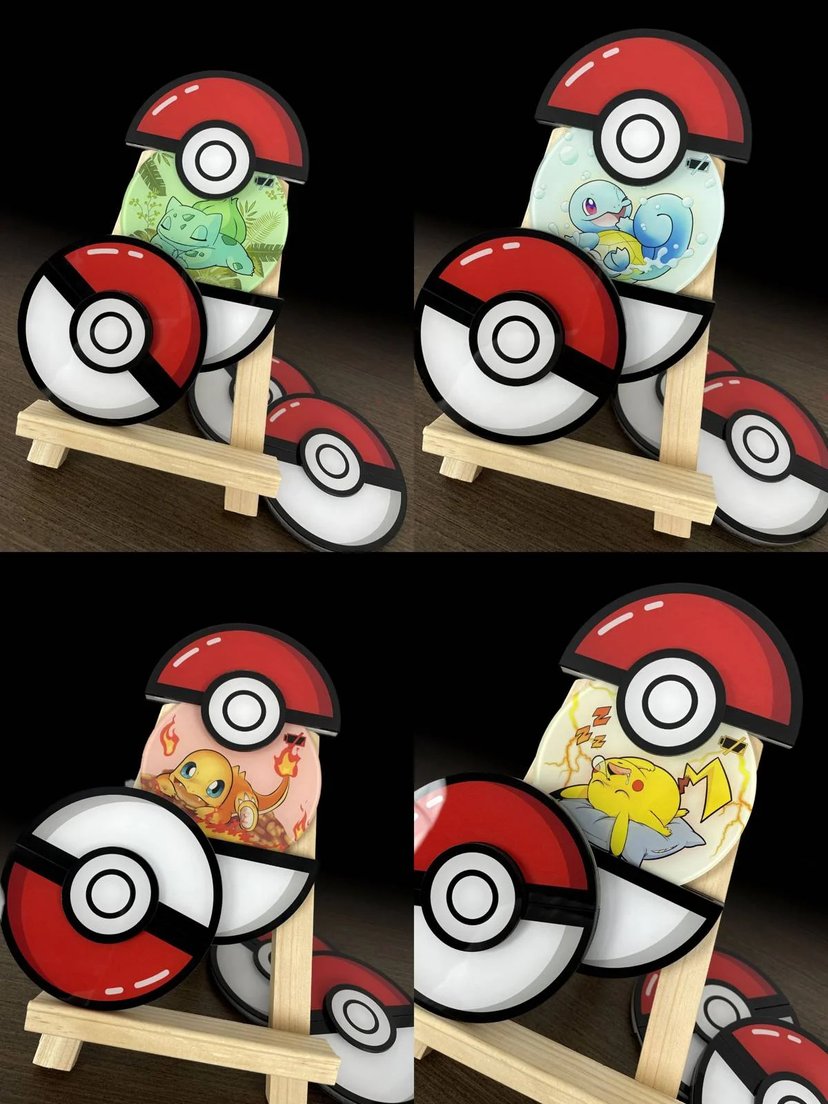 Starter Pokemon Fridge Magnet - Pokemon - momo Studio - Image 1