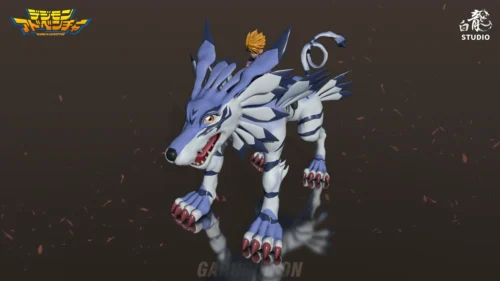 Ishida Yamato & Garurumon - Digimon Resin Statue - BaiLong Studio - Image 1