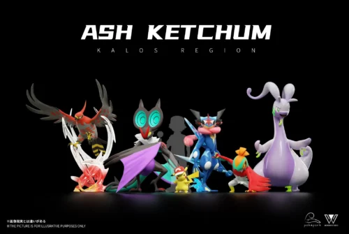 1/20 Scale World Zukan Ash Ketchum's Team Series 001 Kalos Region - Pokemon Statue - poképark Studio - Image 1
