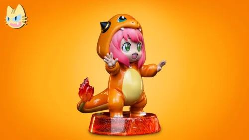 Charmander Cosplay Anya Forger - Pokemon SPY X FAMILY Resin Statue - MiaoMi Studio - Image 2
