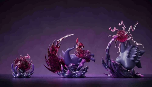 1/20 Scale World Zukan Original Colour Evolution of Gengar Set - Pokemon Statue - XiaoDingDang Studio - Image 2
