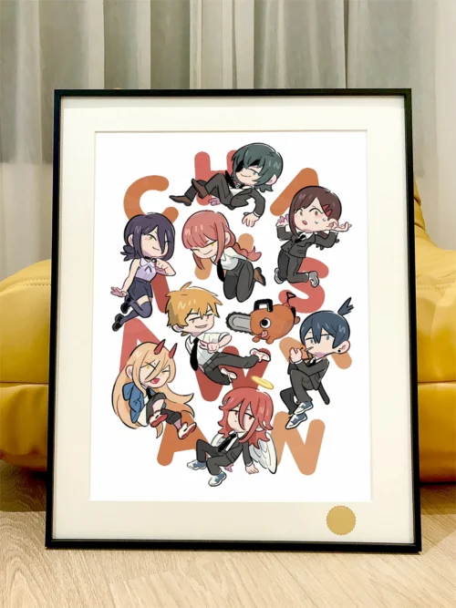 Chibi Ver. Chainsaw Man Decorative Painting - Chainsaw Man - Xingkong Studio - Image 1