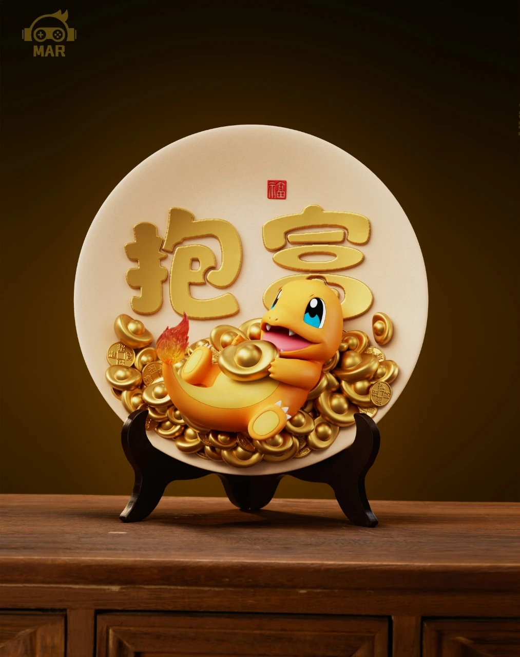 Rich Charmander - Pokemon Resin Statue - MAR Studio - Image 1