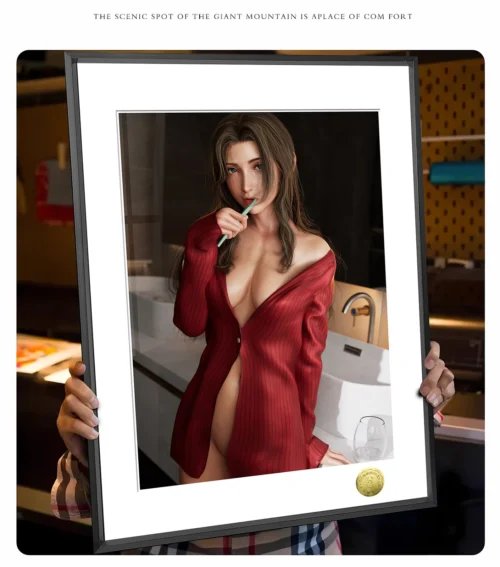 A3 & 4K Size Morning Allure Aerith Gainsborough Decorative Painting - (FF7) Final Fantasy VII Decoration Painting - HuangGua Studio - Image 2