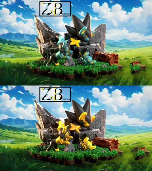 1/20 Scale World Zukan Evolution of Luxray Set - Pokemon Statue - ZB Studio - Image 1