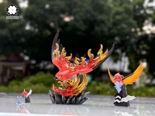 1/20 Scale World Zukan Evolution of Talonflame Set - Pokemon Statue - Clover Studio - Image 1