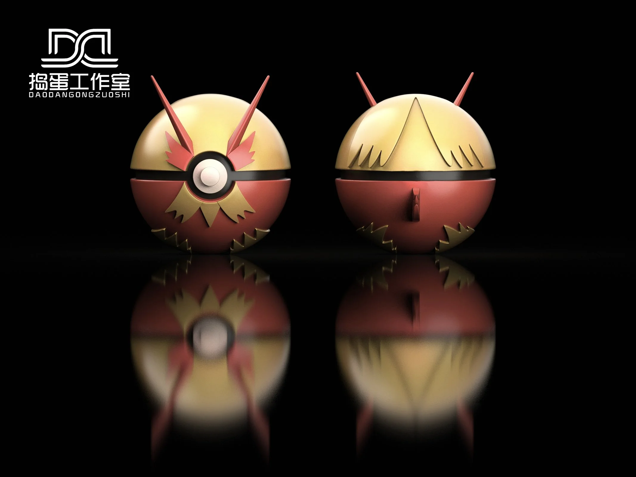 Blaziken Pokeball - Pokemon Resin Statue - DaoDan Studio - Image 1