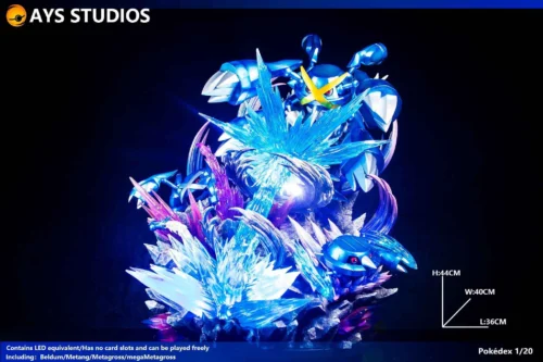 1/20 Scale World Zukan Evolution of Metagross & Mega Metagross - Pokemon Resin Statue - AYS Studios - Image 2