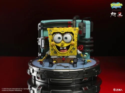 Licensed Cyber Mechanical SpongeBob with LED - SpongeBob SquarePants Resin Statue - MoNaHunRan Studio - Image 2