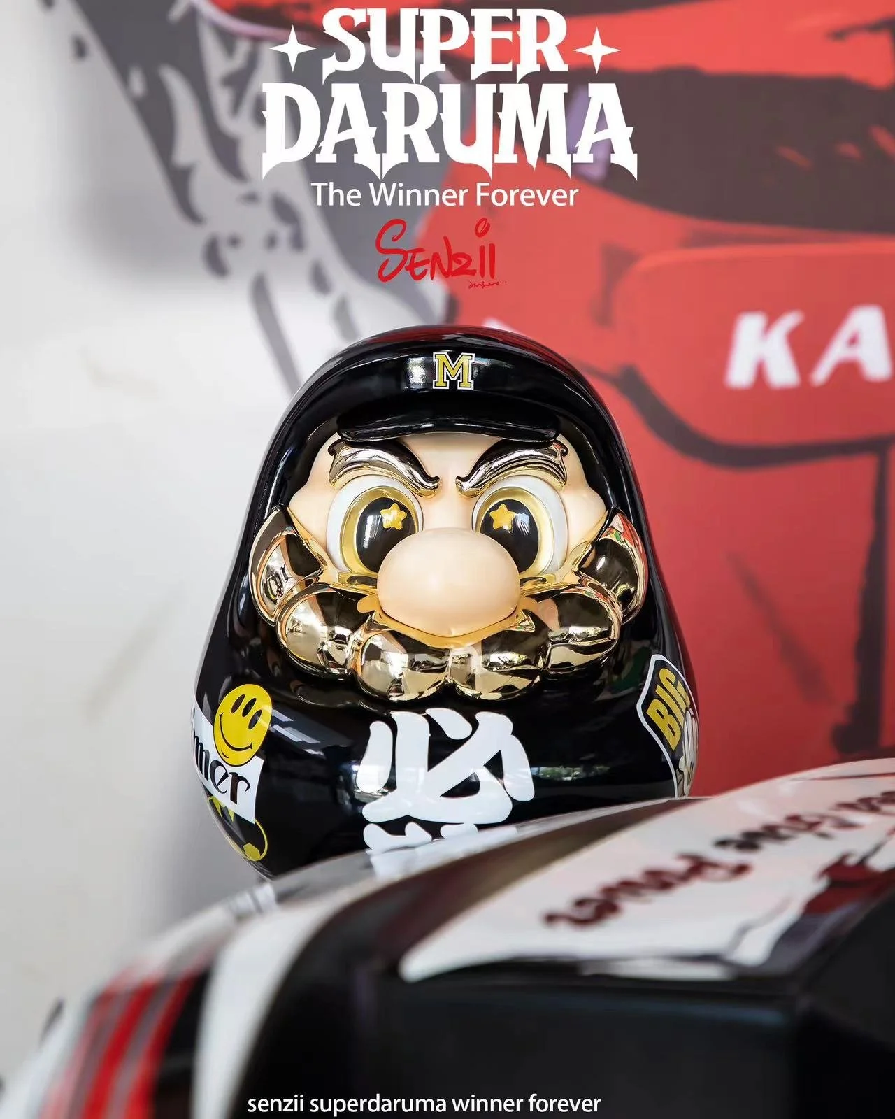 Must Win Super Daruma - Super Mario Resin Statue - Senzii Studio - Image 6