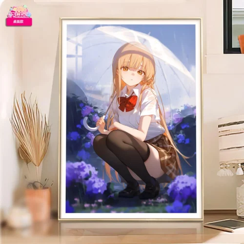 Raining Day Mahiru Shiina Decorative Painting - The Angel Next Door Spoils Me Rotten Decorative Painting - AMaoHuaShe Studio - Image 1