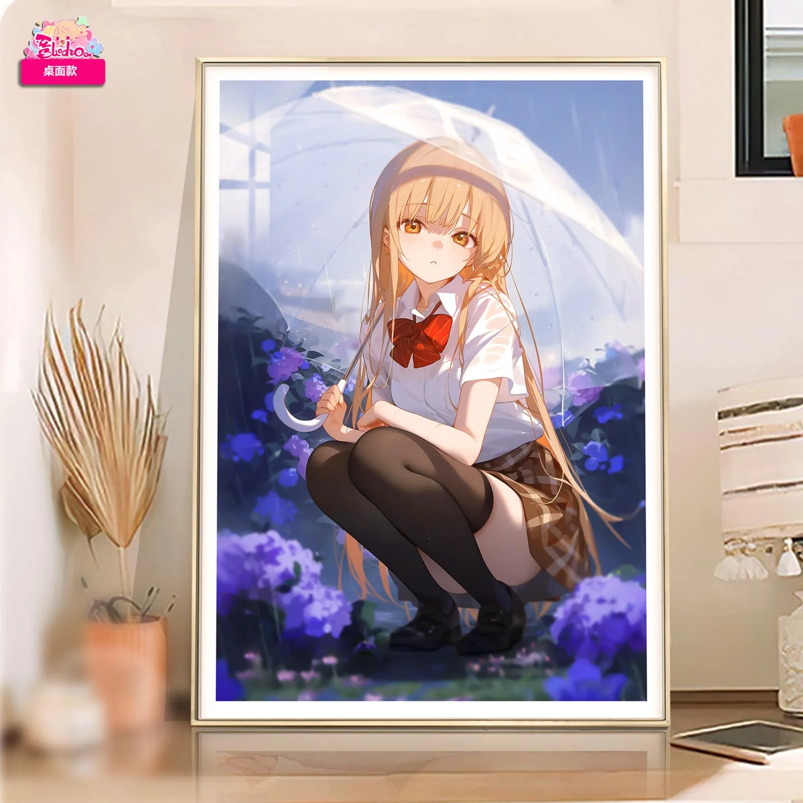 Raining Day Mahiru Shiina Decorative Painting - The Angel Next Door Spoils Me Rotten Decorative Painting - AMaoHuaShe Studio - Image 1