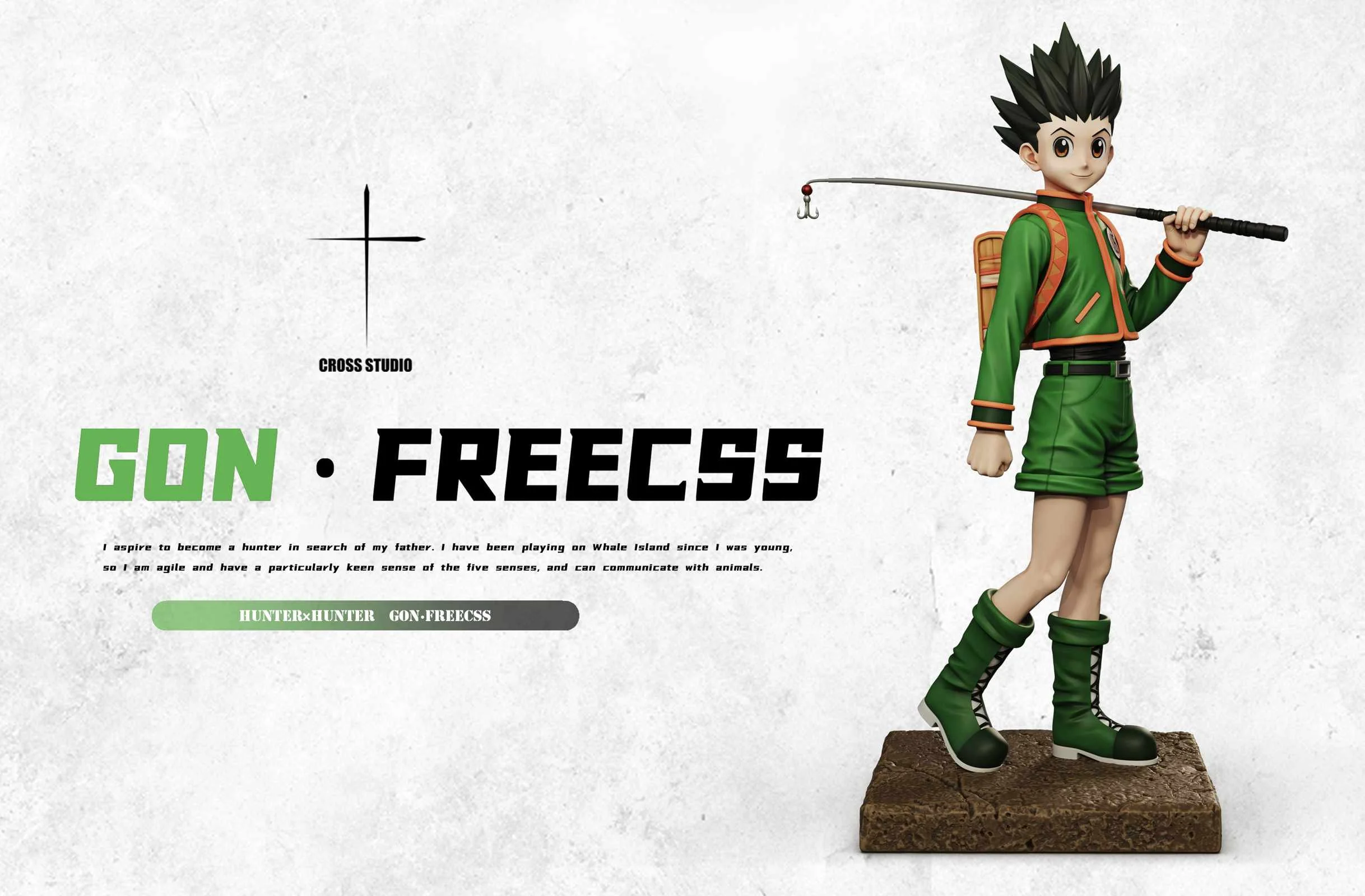 Taking Fishing Rod Gon Freecss HUNTER X HUNTER Resin Statue Cross Taking Fishing Rod Gon Freecss HUNTER X HUNTER Resin Statue Cross