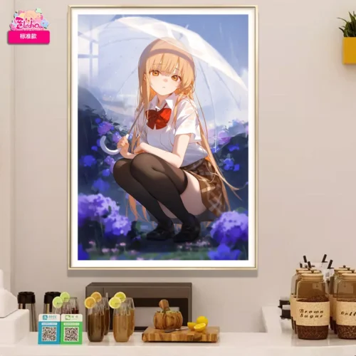 Raining Day Mahiru Shiina Decorative Painting - The Angel Next Door Spoils Me Rotten Decorative Painting - AMaoHuaShe Studio - Image 2