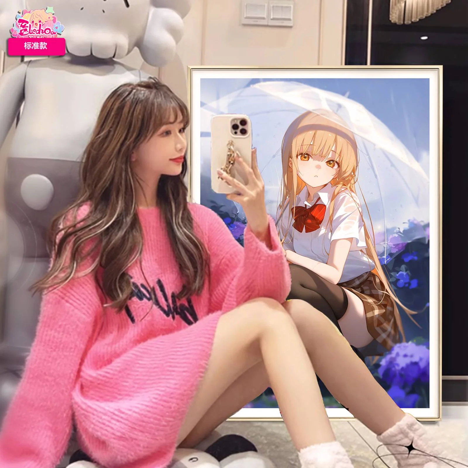 Raining Day Mahiru Shiina Decorative Painting - The Angel Next Door Spoils Me Rotten Decorative Painting - AMaoHuaShe Studio - Image 4