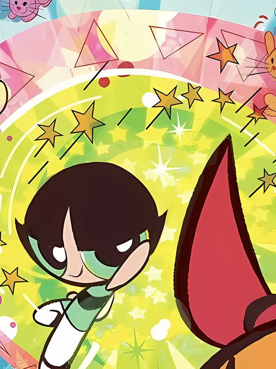 Rainbow Powerpuff Girls Decorative Painting - The Powerpuff Girls - Xingkong Studio - Image 4