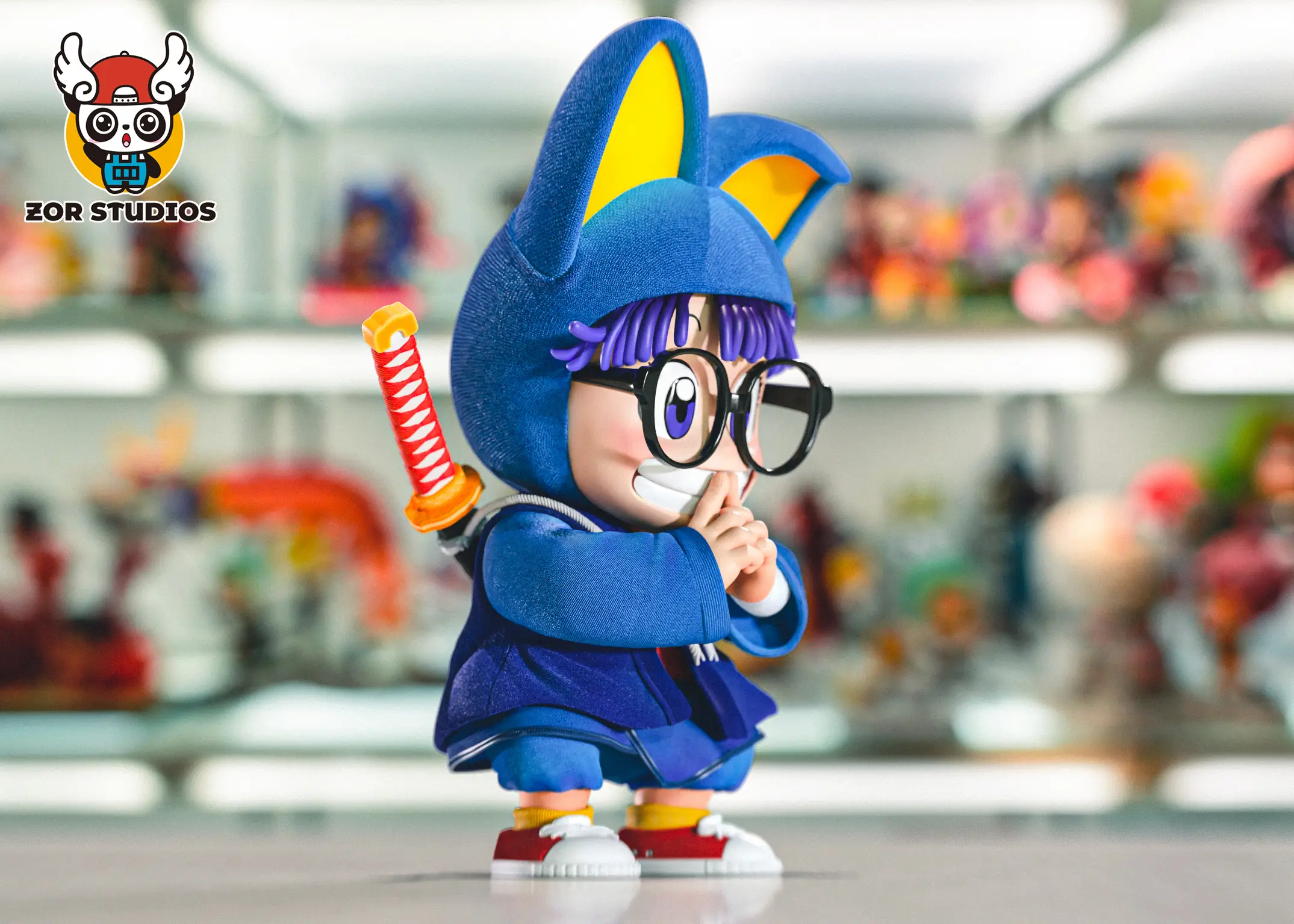 1/2 Scale Cat Ear Ninja Ver. Arare/ Arale - Dr. Slump Resin Statue - ZOR Studios - Image 6