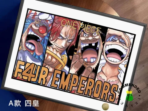 A3 & 4K Size Four Emperors & Five Elders Decorative Painting - ONE PIECE Decoration Painting - HuangGua Studio - Image 2