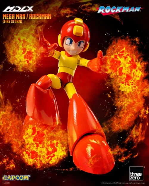 Movable Mega Man/ Rockman (Fire Storm) - Mega Man Official Statue - THREEZERO - Image 1