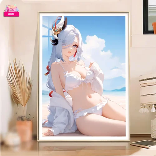 Swimsuit Ver. Shenhe Decorative Painting - Genshin Impact Decorative Painting - AMaoHuaShe Studio - Image 1