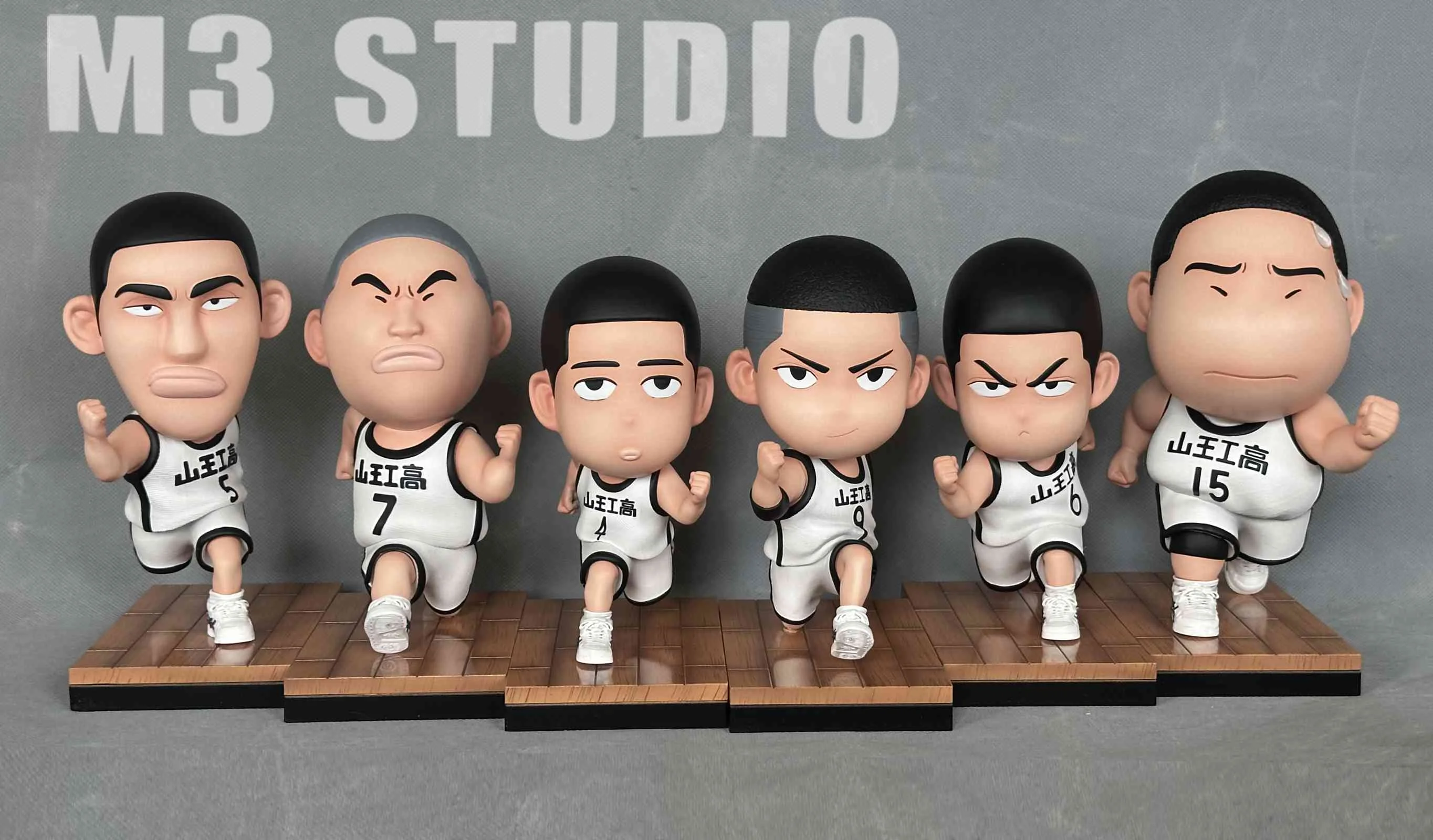 Chibi Ver. Sannoh High Running Team - SLAM DUNK Resin Statue - M3 Studios - Image 1