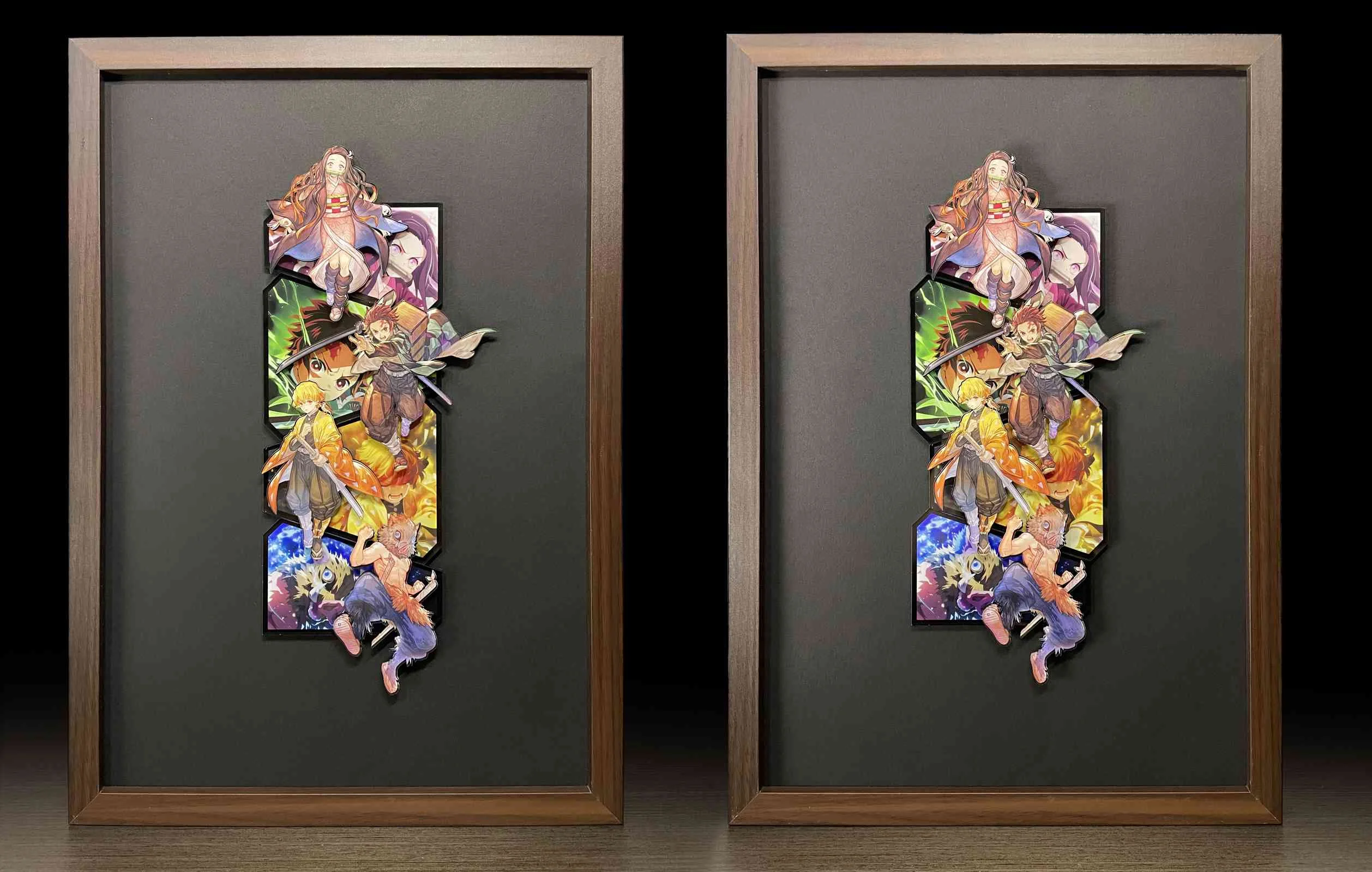 Four Main Characters 3D Fridge Magnet - Demon Slayer: Kimetsu no Yaiba Resin Statue - momo Studio - Image 1