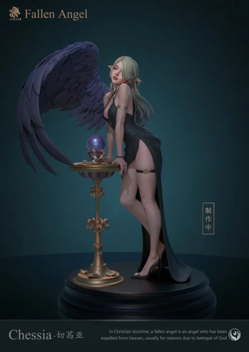 1/4 Scale Fallen Angel Series 001 Chessia - Original Design Resin Statue - JUNHAO Studio - Image 2