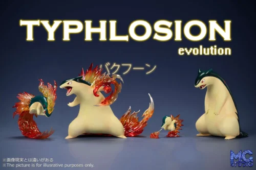 1/20 Scale World Zukan Evolution of Cyndaquil Set - Pokemon Resin Statue - MG Studios - Image 1