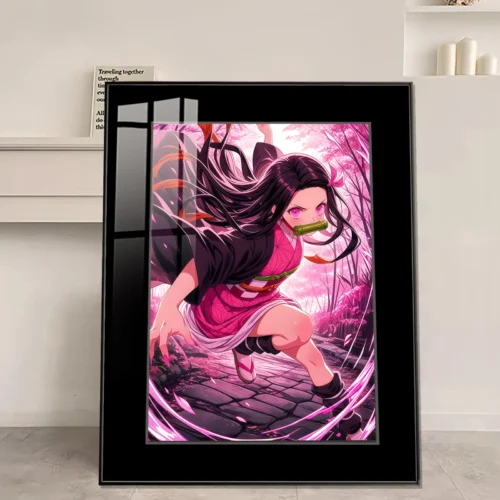 Battle Ver. Nezuko Kamado Decorative Painting - Demon Slayer: Kimetsu No Yaiba Decorative Painting - JuZi Studio