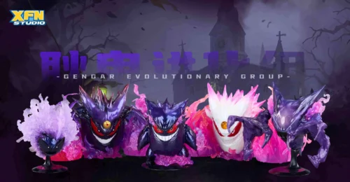 Evolution of Gengar Set & Mega Gengar - Pokemon Resin Statue - XFN Studio - Image 1