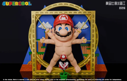 Vitruvian Man Mario - Super Mario Resin Statue - SUPERCOOL Studio - Image 2