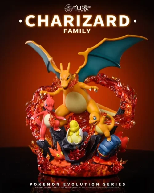 1/20 Scale World Zukan Pokemon Evolution Series 002 Charizard Family with LED - Pokemon Resin Statue - Fairyland Studio [Pre-Order] - Image 2