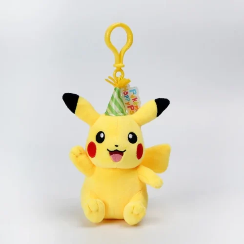 Licensed Green Party Hat Pikachu Super Soft Short Plush Doll Charms - Free Shipping - Pokemon [In Stock] - Image 2