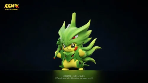 Mega Tyranitar Cosplay Pikachu - Pokemon Resin Statue - ECHO_Studio - Image 2