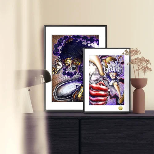 A3 & 4K Size The Clash of Awakening Decorative Painting - ONE PIECE Decoration Painting - HuangGua Studio - Image 1
