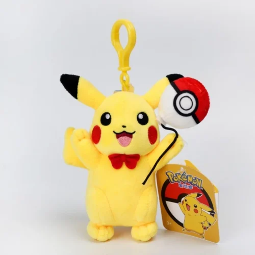 Licensed Holding Balloon Pikachu Super Soft Short Plush Doll Charms - Free Shipping - Pokemon [In Stock] - Image 1