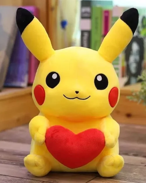 Licensed Hugging Heart Pikachu Super Soft Short Plush Doll - Free Shipping - Pokemon [In Stock] - Image 1