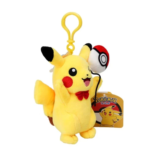 Licensed Holding Balloon Pikachu Super Soft Short Plush Doll Charms - Free Shipping - Pokemon [In Stock] - Image 2