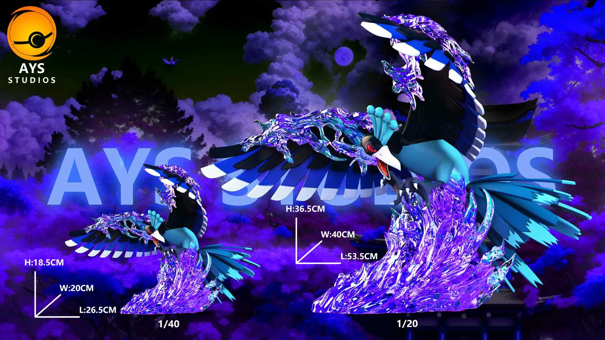 1/20 & 1/40 Scale World Zukan Ho-Oh - Pokemon Resin Statue - AYS Studios - Image 7