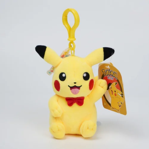 Licensed Tie Knot Ver. Pikachu Super Soft Short Plush Doll Charms - Free Shipping - Pokemon [In Stock] - Image 1