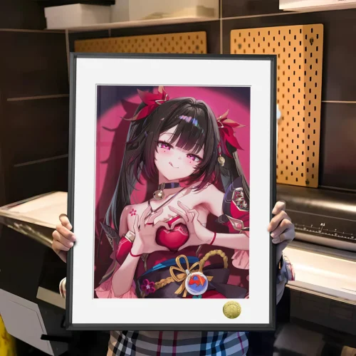 A3 & 4K Size Hand Heart Sparkle Decorative Painting - Honkai: Star Rail Decoration Painting - HuangGua Studio