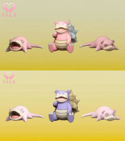1/20 Scale World Zukan Sleepy Slowpoke & Can't Fight Slowpoke & Sleepy Slowbro - Pokemon Statue - DaiDaiLeYuan Studios [Pre-Order] - Image 1