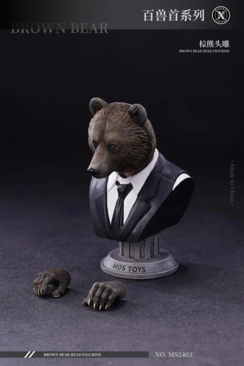 1/6 Scale Brown Bear Head - Original Design Resin Statue - MOSTOYS - Image 1