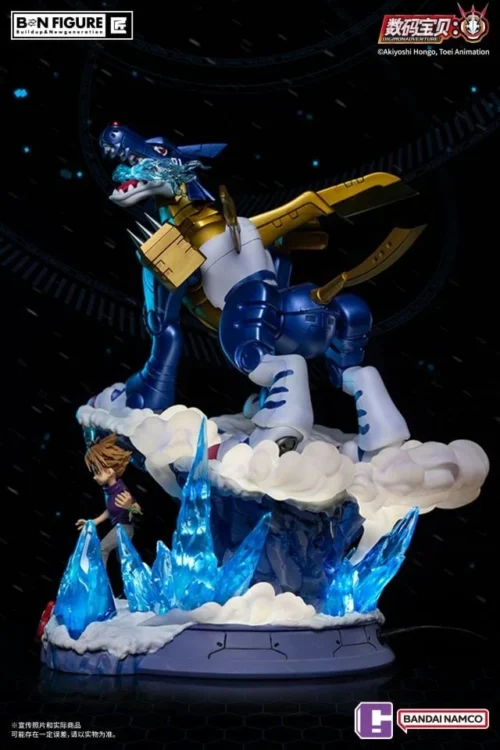Yamato Matt Ishida & Metal Garurumon with LED - Digimon Official Resin Statue - BANDAI NAMCO - Image 2
