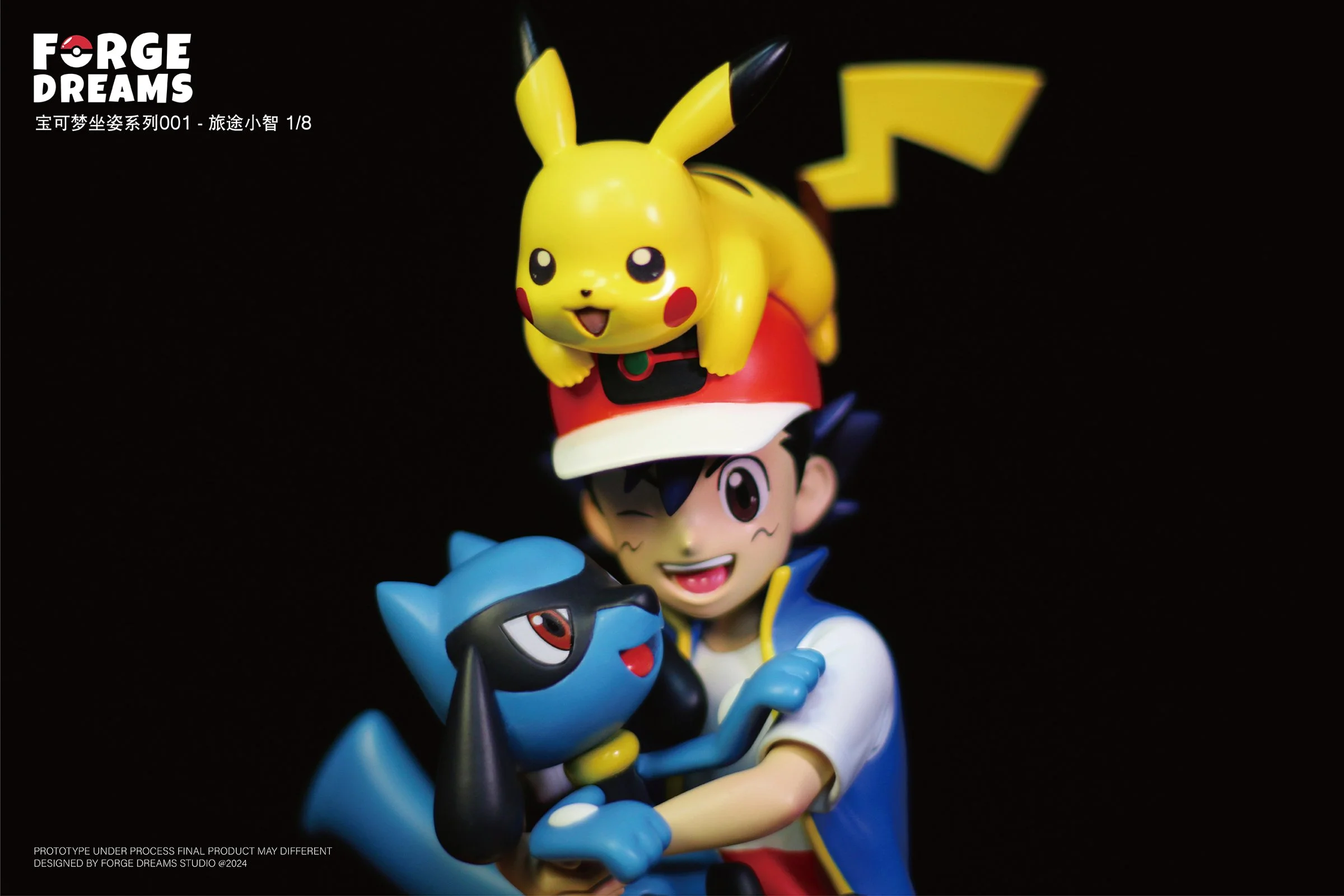 1/20 & 1/8 Scale World Zukan Journey Ash Ketchum & Pikachu & Riolu - Pokemon Resin Statue - Forge Dreams Studio - Image 7