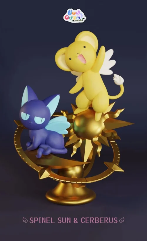 Chibi Ver. Spinel Sun & Cerberus - Cardcaptor Sakura (CCS) Resin Statue - How Cute Studio - Image 1