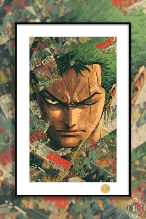 Poster Style Roronoa Zoro Decorative Painting - ONE PIECE - H-TWO Studio