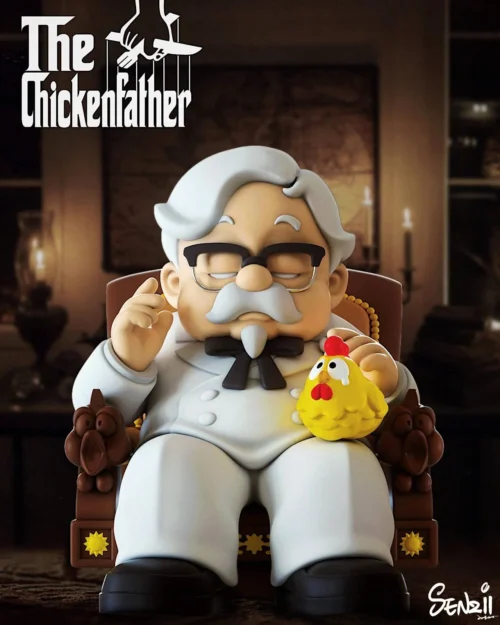 The Chicken Father - Original Design Resin Statue - Senzii Studio - Image 1