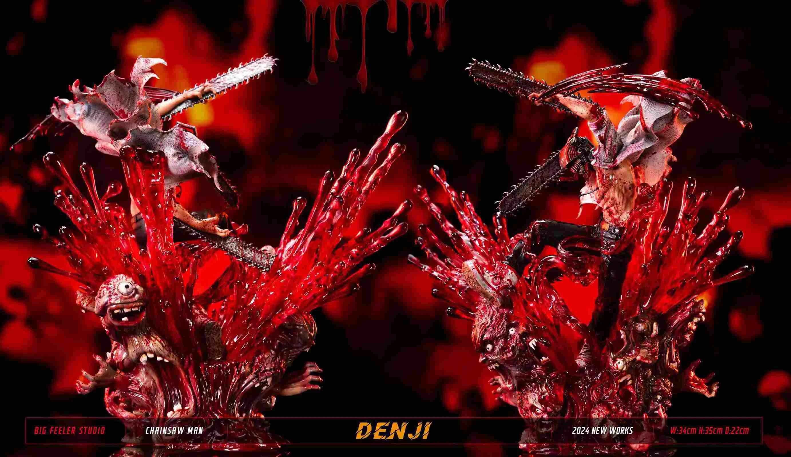 Rampage Denji with LED - Chainsaw Man Resin Statue - Big Feeler Studio - Image 3