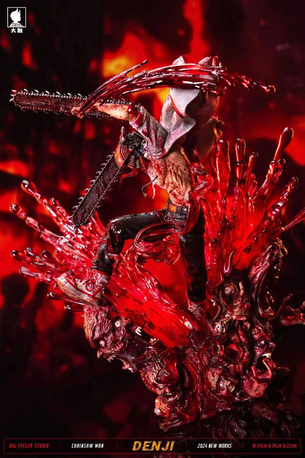 Rampage Denji with LED - Chainsaw Man Resin Statue - Big Feeler Studio - Image 7